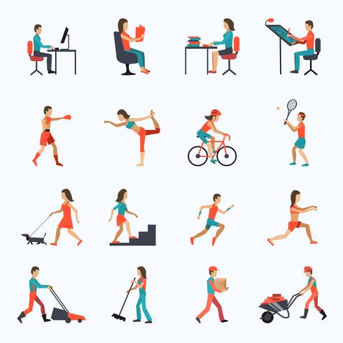 Physical Activity Icons vector