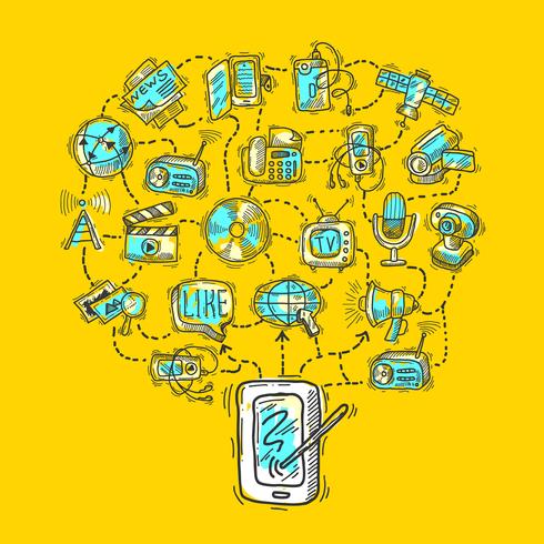 Media Design Concept vector