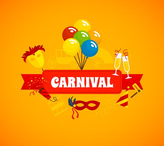 Carnival Flat Background vector