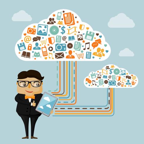 Cloud technologies for business vector