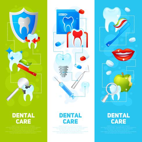 Conjunto de banner dental vector