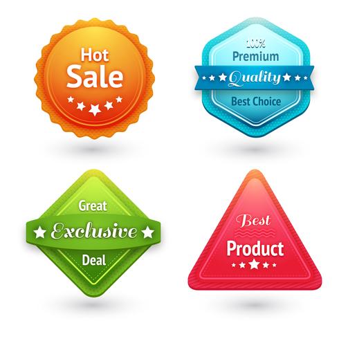 Collection of sale labels vector