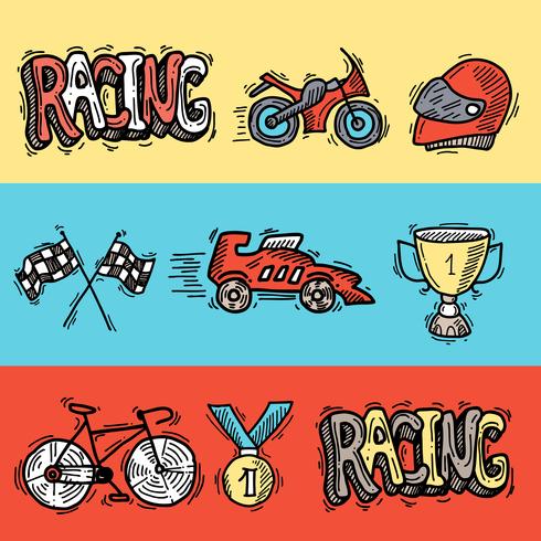 Racing Banners Set vector