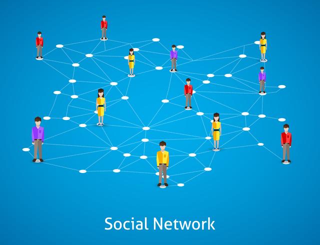 Concepto de red social vector