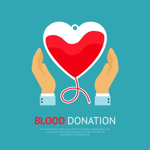 Cartel de la donación de sangre vector