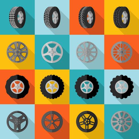 Tire Icon Flat vector