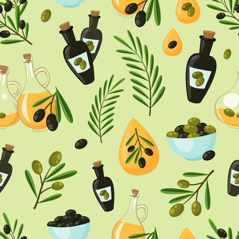 Olive Seamless Pattern vector
