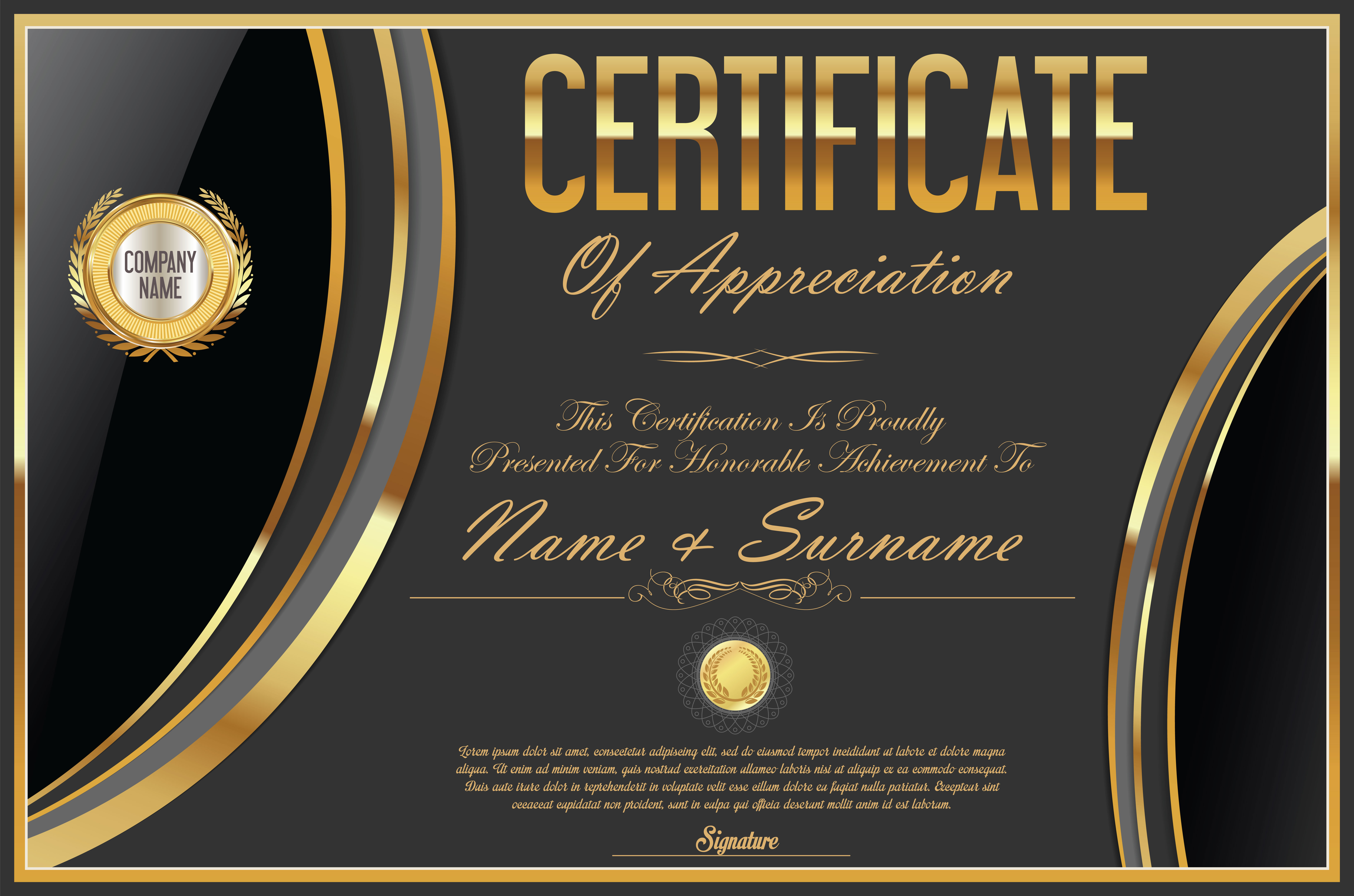 Certificate - Download Free Vectors, Clipart Graphics & Vector Art