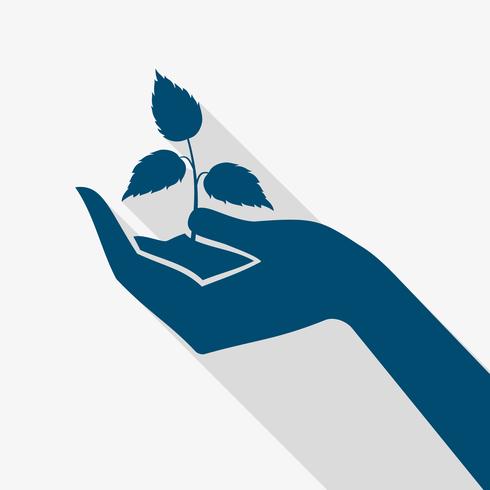 Hand Holding Plant Sprout vector