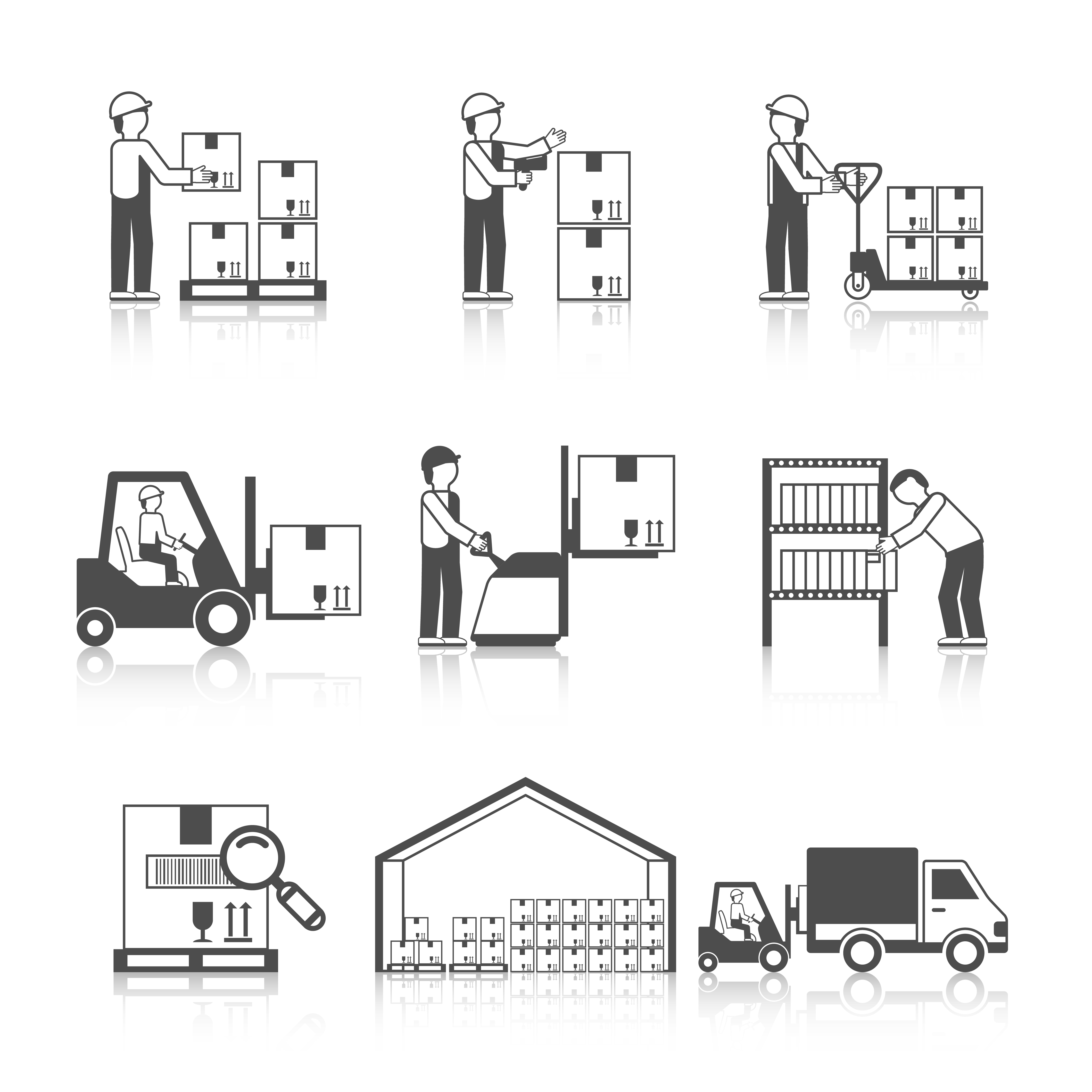 Warehouse Icon Black Vector Art At Vecteezy