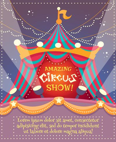 Cartel del vintage del circo vector