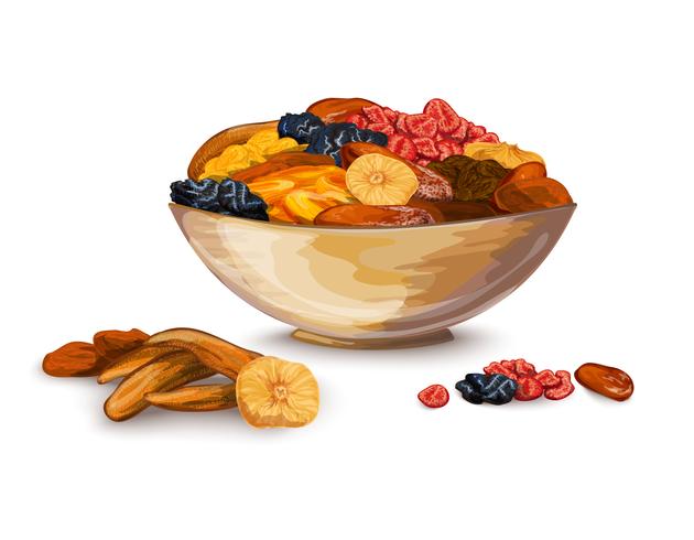 Dried Fruits Composition vector
