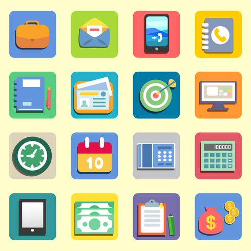 business flat icons vector