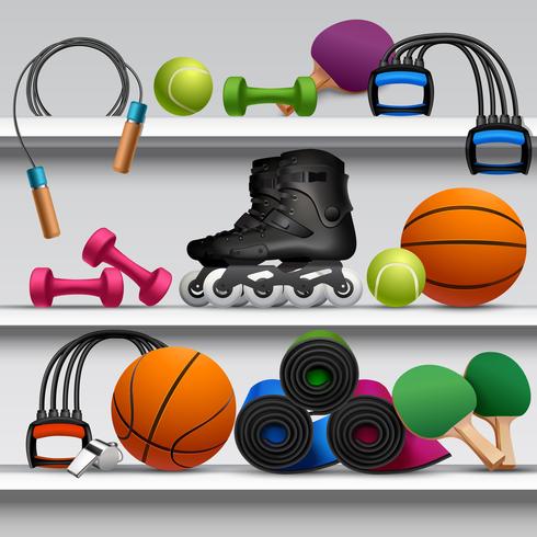 Sport Store Shelf vector