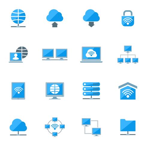 Network Icons Set vector