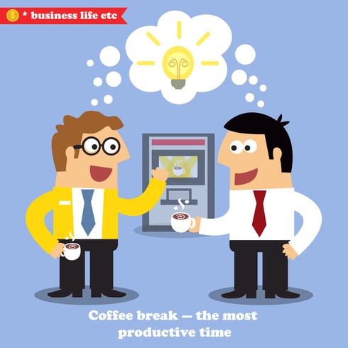 Coffee break colaboracion vector