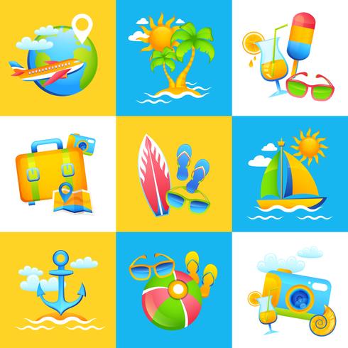 Concepto de diseño de vacaciones de verano vector