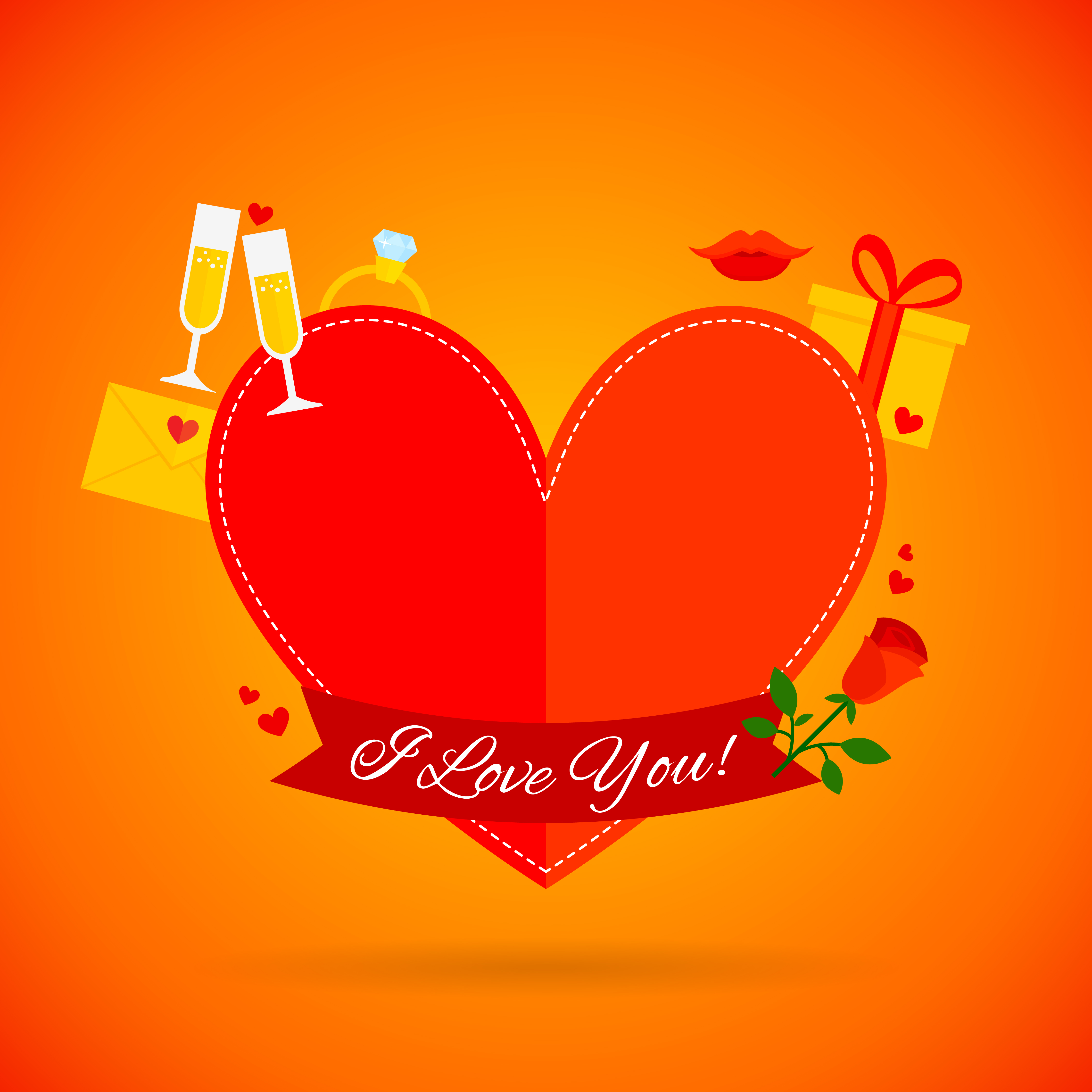 Romantic Love Card - Download Free Vectors, Clipart ...