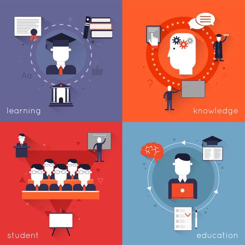 Higher Education Flat vector