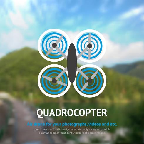 Fondo de drone quadrocopter vector