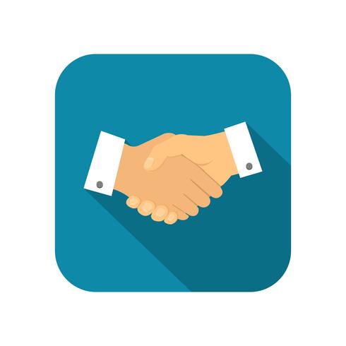 Businessman handshake icon vector