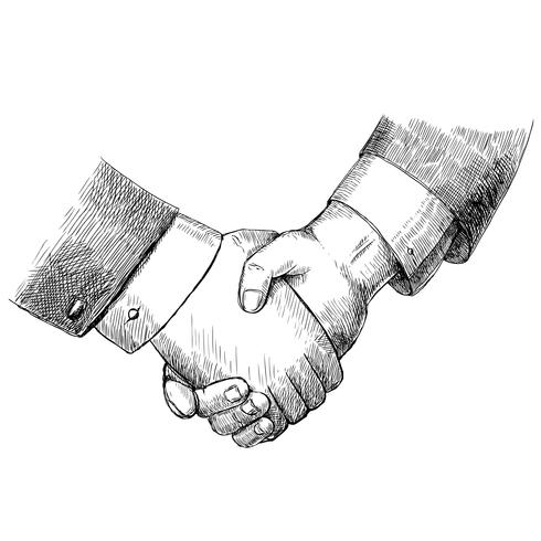 Business handshake vector