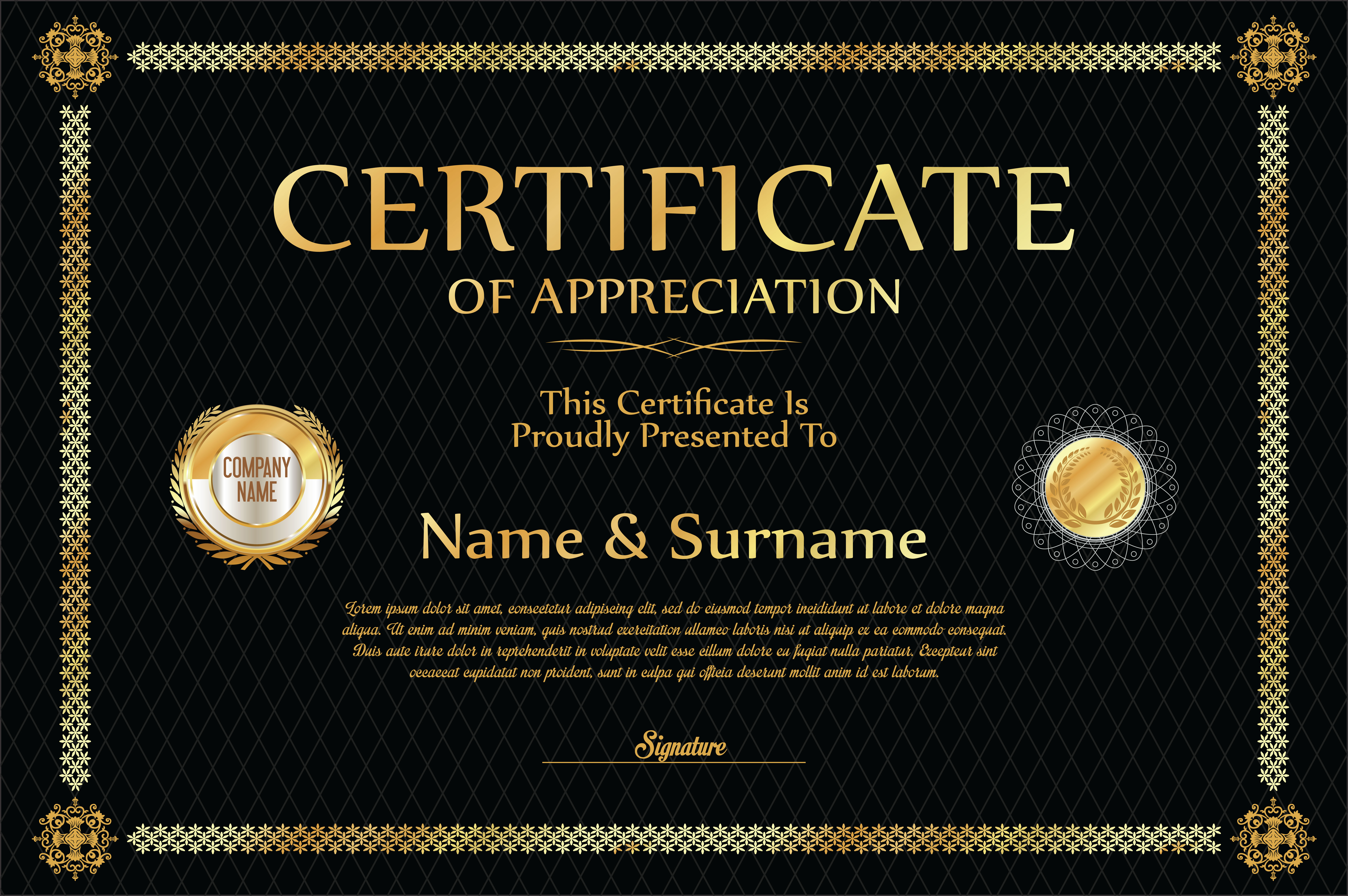 Certificate 428759 Vector Art at Vecteezy