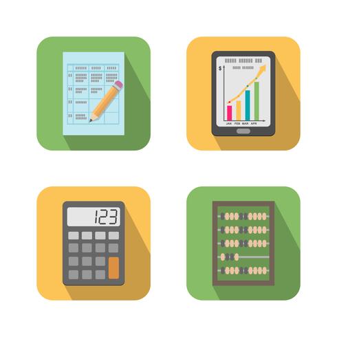 Set of financial business tools vector