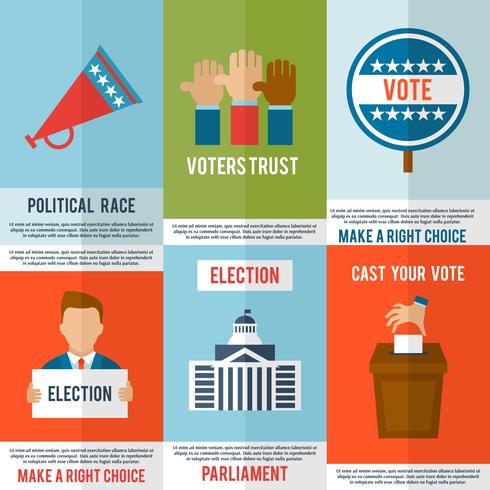 Election Poster Set vector