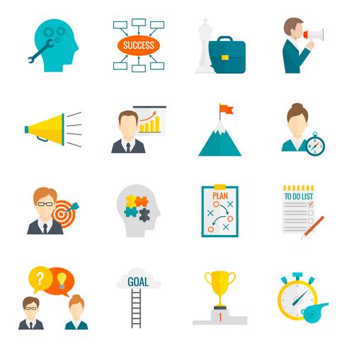 Coaching Business Icon Flat vector