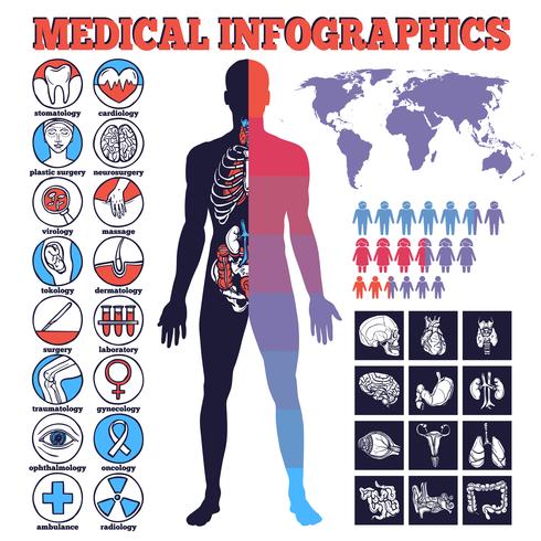 Medical Infographic Set vector