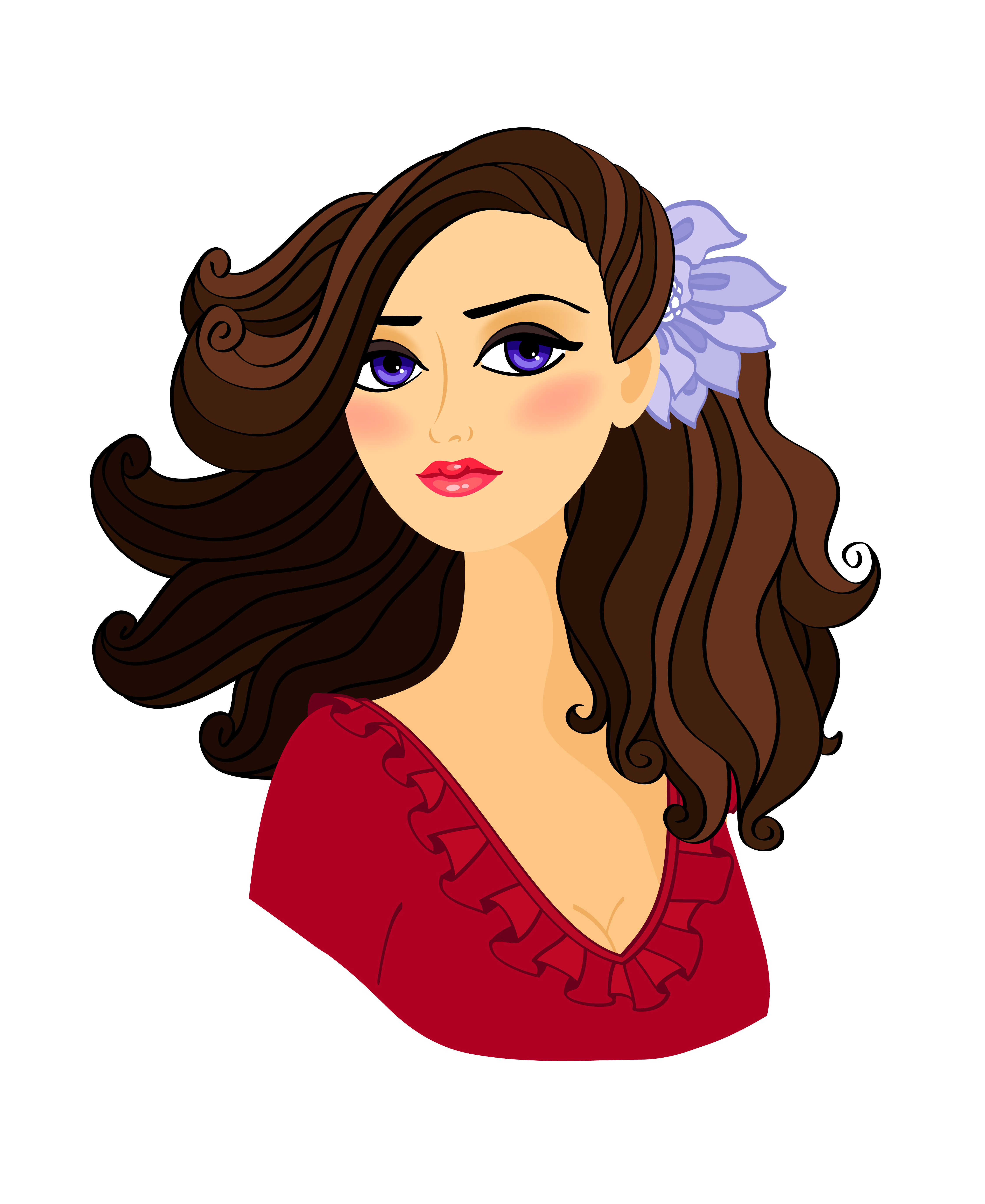 Portrait Of Beautiful Girl Isolated 428877 Vector Art At Vecteezy 