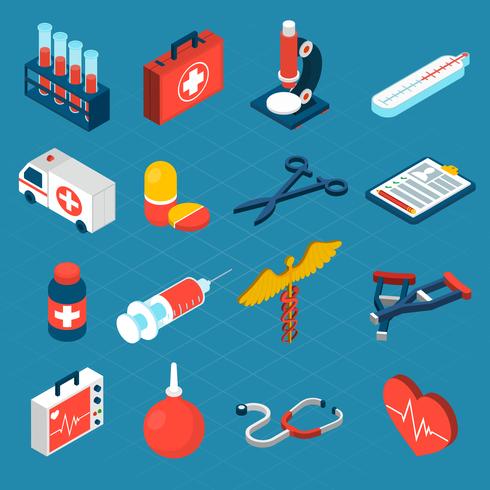 Medical Isometric Icons vector