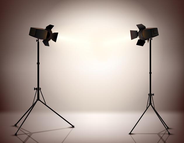 Standing Spotlights Background vector