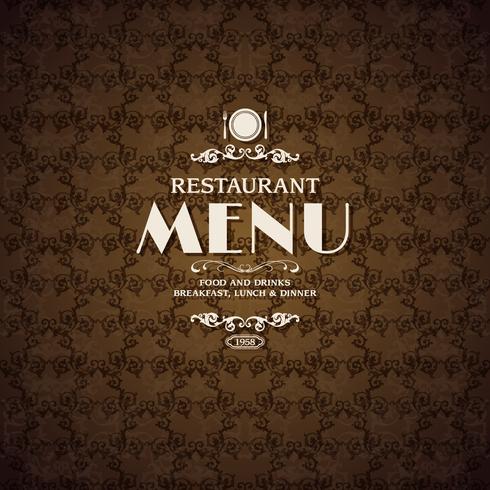 Restaurant cafe menu cover template vector