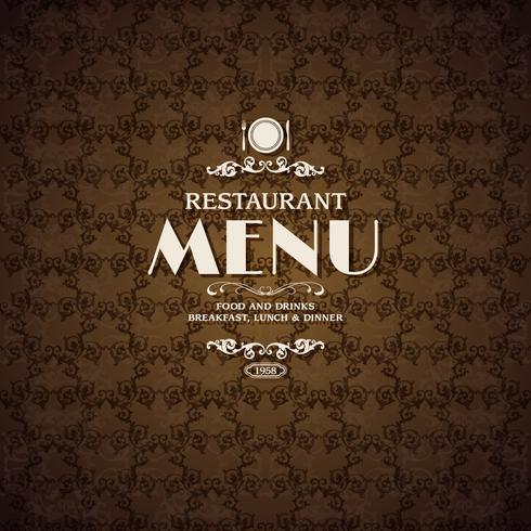 Restaurant cafe menu cover template vector