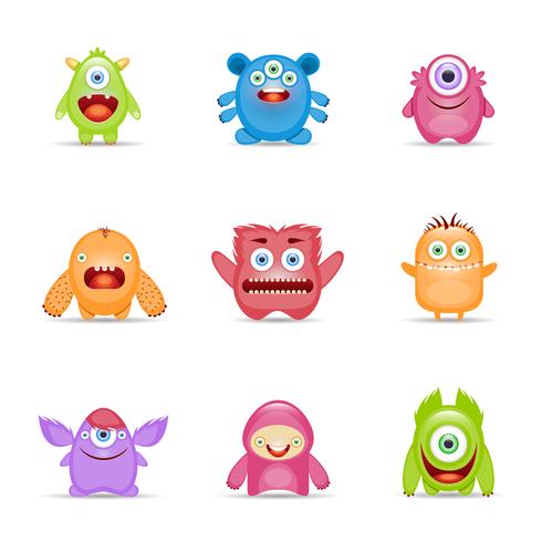 Monster Character Set vector