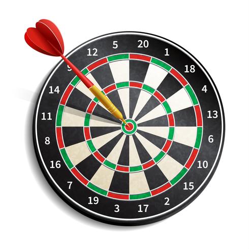 Dart Board Realistic vector