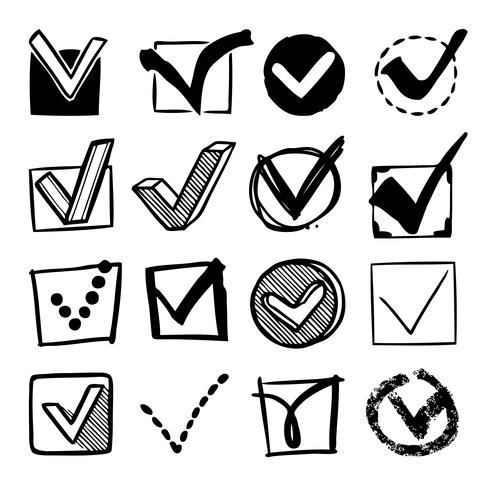 Check Boxes Set vector