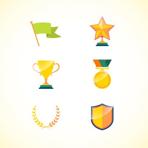 Set of achievement badges vector