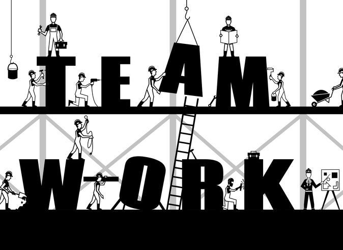 Construction Teamwork Poster vector