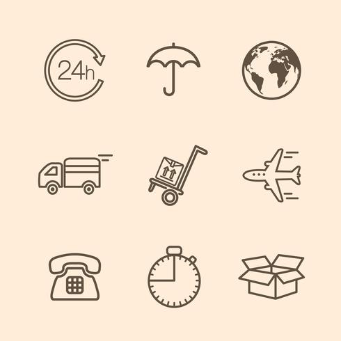 delivery icons vector