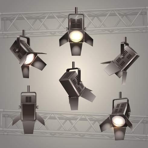 stage lighting vector