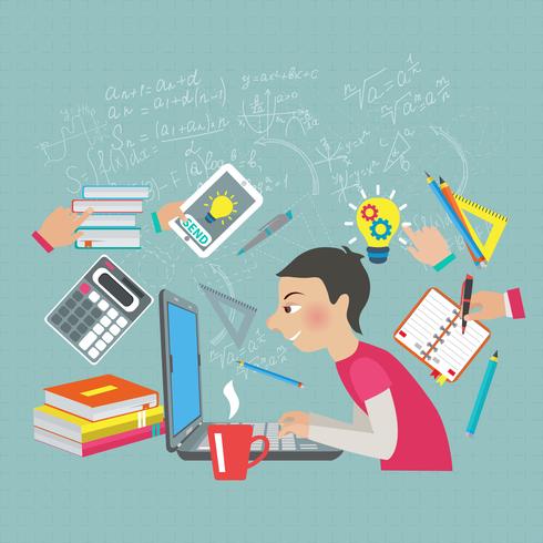 Mathematics Student Concept vector