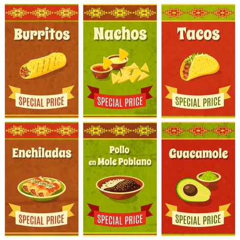 Cartel de comida mexicana vector