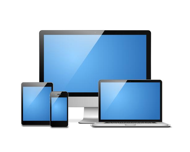 laptop tablet desktop mobile vector