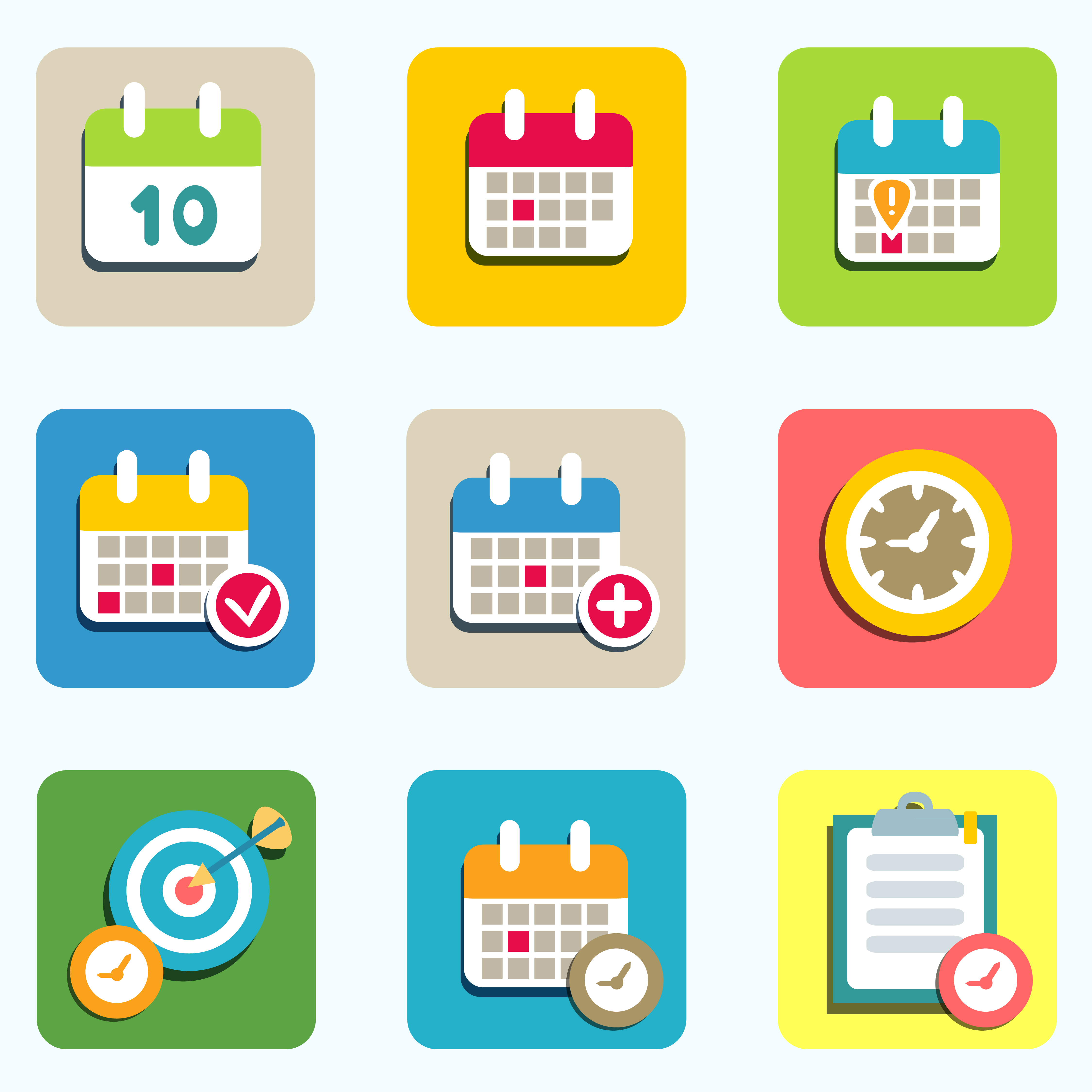 calendar and event icons 429136 Vector Art at Vecteezy