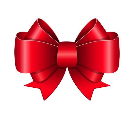 Red bow symbol vector