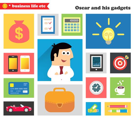 Business gadgets and stuff vector