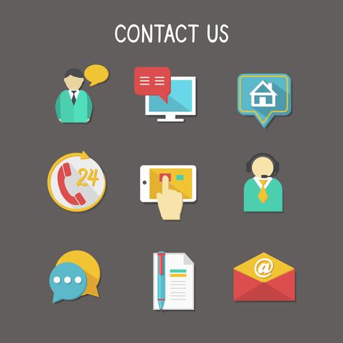 Contact Us Icons vector